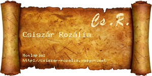 Csiszár Rozália névjegykártya